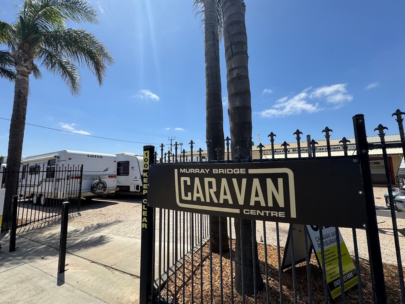 Murray Bridge Caravan Centre yard
