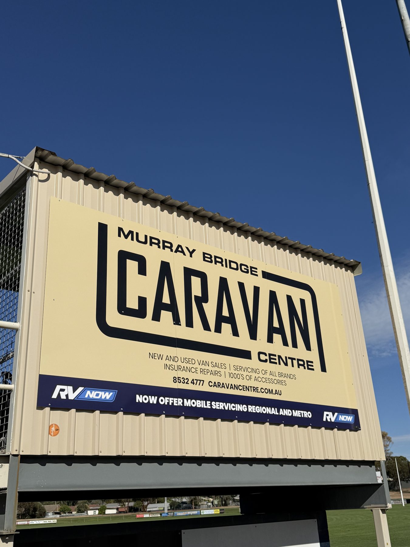 MBCC sponsorship signage at Murray Bridge Imperial Football Club